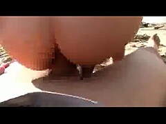 Pretty blonde gf gets buttfucked at the beach