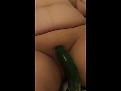 my chubby wife fucking big cucumber (she wish it was a bbc)